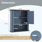 LIVSK Wandgemonteerde Hangkast - Verstelbare Legplanken - Op, Verzenden, Nieuw