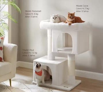 Kattenboom XL – Krabpaal 101 cm met 2 Huisjes en Ligplatform, Verzenden, Nieuw