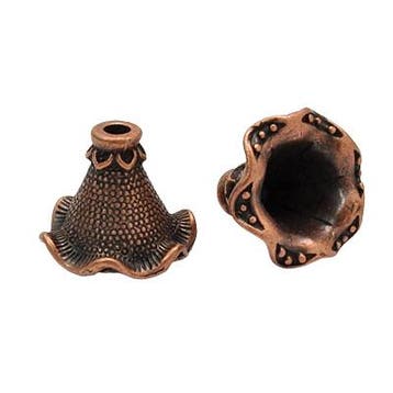 1 x Grote metalen kralenkap, 22 x 21 x 17mm Gat: c.a. 3,5..., Ophalen of Verzenden, Nieuw, Kraal