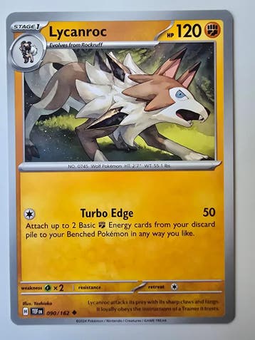 LYCANROC (TEMPORAL FORCES 090/162) (TRADING CARD), Verzenden, Gebruikt