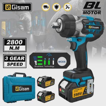 Gisam Accu Slagschroevendraaier 2800 Nm Brushless - Makita 1, Verzenden, Nieuw