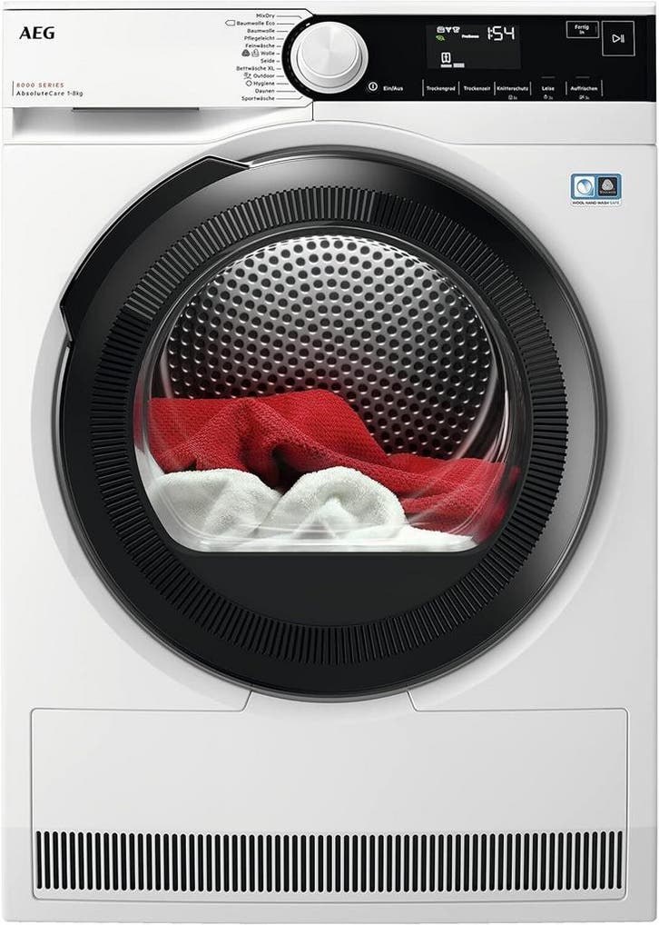 AEG TR8T70680 - Warmtepompdroger - 8 kg - SensiDry - 64 dB -, Witgoed en Apparatuur, Wasdrogers, Nieuw, Voorlader, 85 tot 90 cm