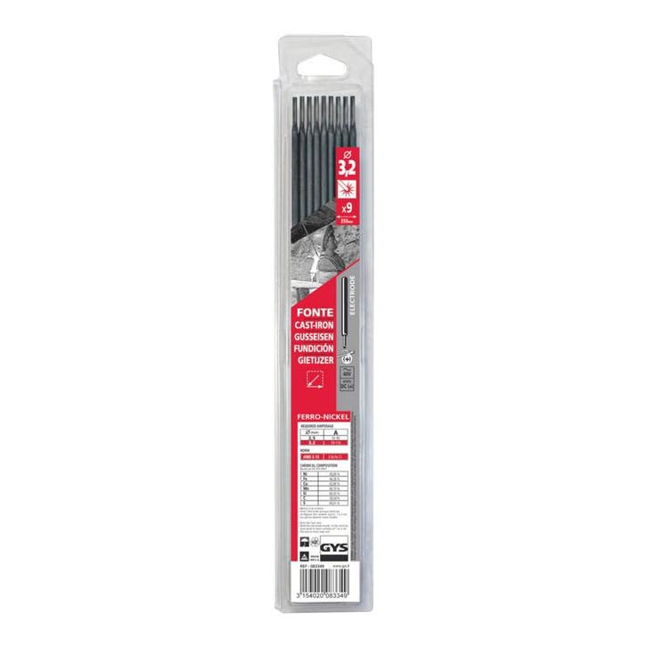 Laselektroden gietijzer GYS 3,2mm blister 9 stuks, Doe-het-zelf en Verbouw, Gereedschap | Lasapparaten, Elektroden, Nieuw, Verzenden