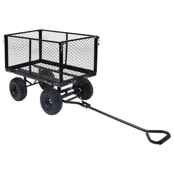 vidaXL Tuinwagen 350 kg zwart, Doe-het-zelf en Verbouw, Verzenden, Nieuw