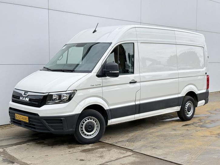 MAN TGE 3.140 2.0 TDI, Auto's, Bestelauto's, Lease, Zwart, Automaat, Wit, Gebruikt, MAN, Financial lease, Stof, Diesel