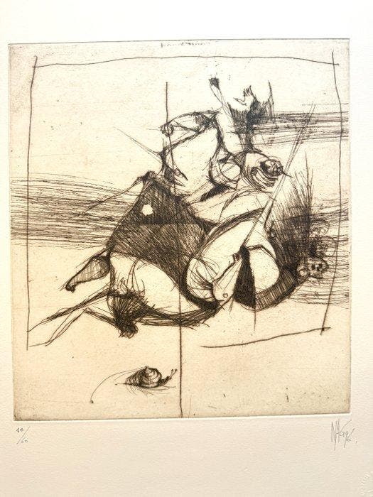 Nag Arnoldi (1928-2017) - Omaggio a Paolo Uccello, Antiek en Kunst, Antiek | Overige Antiek