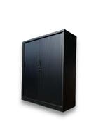 Roldeurkast (staal) mat zwart inclusief slot (105x120x45), 100 tot 150 cm, Verzenden, 100 tot 150 cm, Zo goed als nieuw
