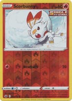 Scorbunny 026/198 reverse holo Chilling Reign, Ophalen of Verzenden, Nieuw, Losse kaart, Foil
