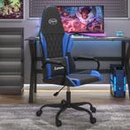 vidaXL Gamestoel kunstleer zwart en blauw, Verzenden, Nieuw, Blauw