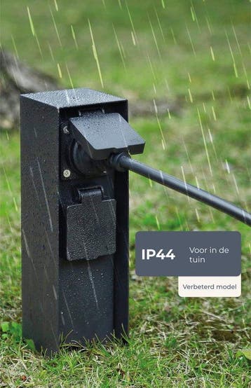 2dekans | Luft Tuinstopcontact - Op zuil met zijaarding - 2, Ophalen of Verzenden, Zo goed als nieuw, Luft