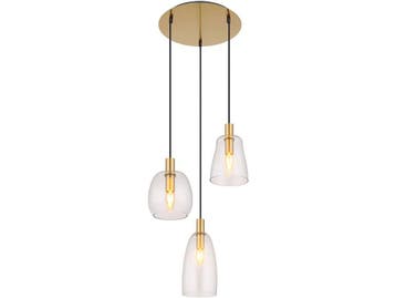 Globo Garri - hanglamp - messing - glas - Ø 43cm - E14 -, Huis en Inrichting, Verzenden, Nieuw
