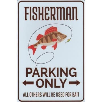 Wandbord -  Parking Only Fisherman - Vis - Visser, Ophalen of Verzenden, Nieuw