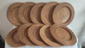 Flamant - Onderbord (10) - Rattan, Bamboe, caning,