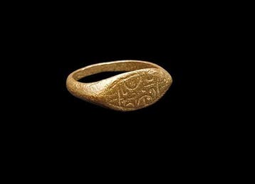 Viking periode Brons Versierde ring - 20 mm (Zonder