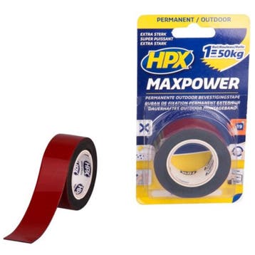 Max Power Outdoor bevestigingstape - zwart 25mm x 1,5m, Ophalen of Verzenden, Nieuw