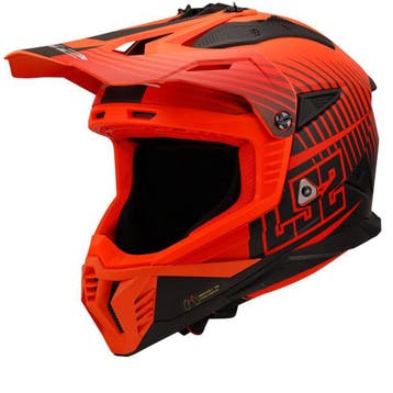 LS2 MX708 Fast II Duck M.H-V Oranje Rood Offroad Helm, Motoren, XXL, Nieuw met kaartje, Overige merken, Heren
