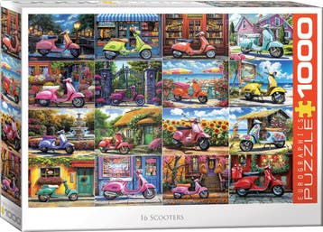 16 Scooters by Bigelow Puzzel (1000 stukjes) | Eurographics, Verzenden, Nieuw