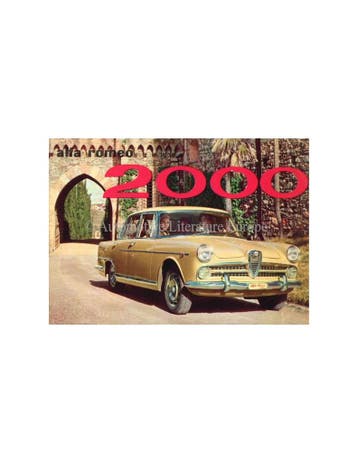 1958 ALFA ROMEO 2000 BERLINA BROCHURE ENGELS, Nieuw, Alfa Romeo, Author