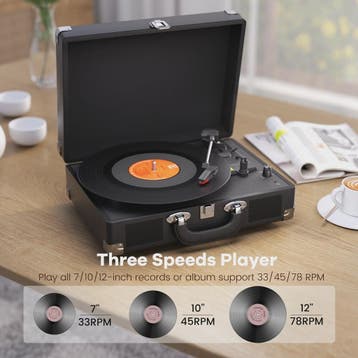 MAIO Platenspeler met Ingebouwde Stereo Speakers en Koptelef, Verzenden, Nieuw