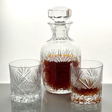 Bohemia Crystal - Hand-Cut - Drinkset (3) - Kristal