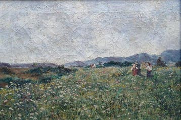 François Maréchal (1861-1945) - In het bloemenveld -