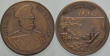 Brons medaille 1884 Deutsch Suedwestafrika Wilhelm I, 186..., Verzenden