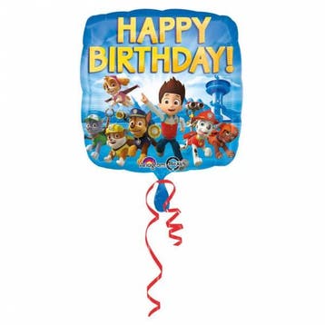 Paw Patrol Happy Birthday folieballon 43cm, Hobby en Vrije tijd, Feestartikelen, Ophalen of Verzenden, Nieuw