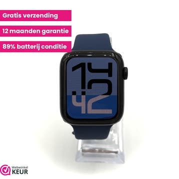 Apple Watch SE 2 44mm midnight | 89% batterij | Garantie, Sieraden, Tassen en Uiterlijk, Verzenden, Stressniveau, Zo goed als nieuw