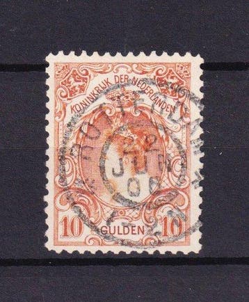 Nederland 1899 - Koningin Wilhelmina Bontkraag 10 Gulden -, Gestempeld