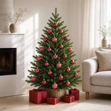 vidaXL Kerstballen set 100 st Wijnrood 4 cm Polystyreen, Verzenden, Nieuw