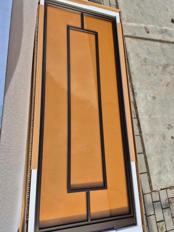Nieuwe bronzen taatsdeuren met bruin gerookt glas, 215 cm of meer, Binnendeur, Nieuw, Glas