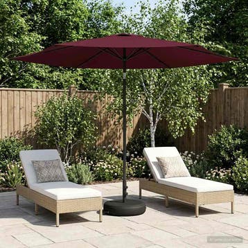 vidaXL Tuinparasol met Basis 300 x 300 cm Polyester, Verzenden, Nieuw, 2 tot 3 meter