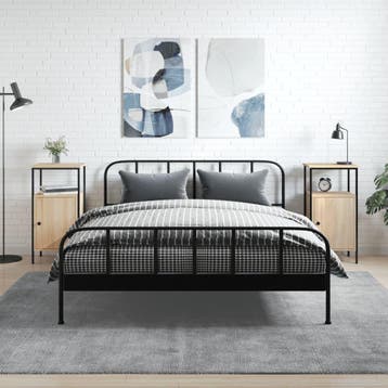vidaXL Nachtkastjes 2 st 41x31x80 cm sonoma eikenkleurig, Minder dan 45 cm, Verzenden, Nieuw, 70 cm of meer
