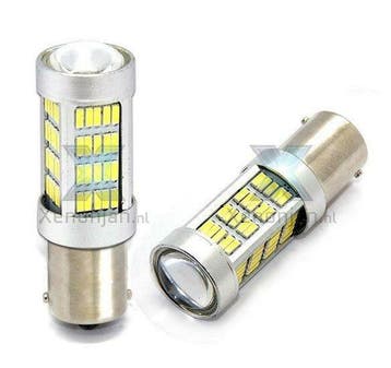 BA15S P21W 1156 92 SMD led met lens wit, Verzenden, Nieuw