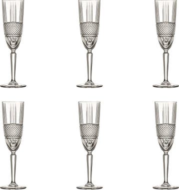 2dekans | Rcr Brillante Champagneglazen 19 cl - Transparant, Huis en Inrichting, Keuken | Servies, Ophalen of Verzenden, Gebruikt