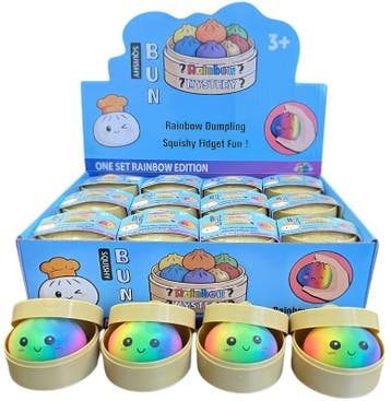 Dumpling Squishy Rainbow (5 cm) | Dumpling - Hobby Artikelen, Verzenden, Nieuw
