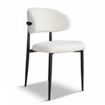Japandi Bouclé eetkamerstoelen verkijgbaar in 3 kleuren, Verzenden, Nieuw, Stof, Japandi stijl