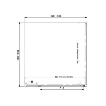 Aanbieding: Douchecabine Van Rijn ST04 Hoekcabine 6 mm, Ophalen of Verzenden, Nieuw