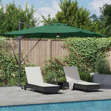 vidaXL Roma Parasol Groen 286 x 284 x 270 cm Aluminium en, Verzenden, Nieuw, 2 tot 3 meter