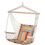 Boho / Ibiza Hangmat met Spreidstok en Kussen - Tuin - 100kg, Tuin en Terras, Tuinstoelen, Verzenden, Nieuw