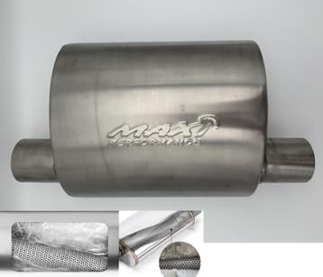 MAX Ultra Straight Flo Performance rvs uitlaat demper 2,5, Ophalen of Verzenden, Nieuw
