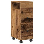 Badmeubel smal - Vintage look | 40% Korting, (Half)hoge kast, Minder dan 50 cm, Ophalen of Verzenden, Zo goed als nieuw