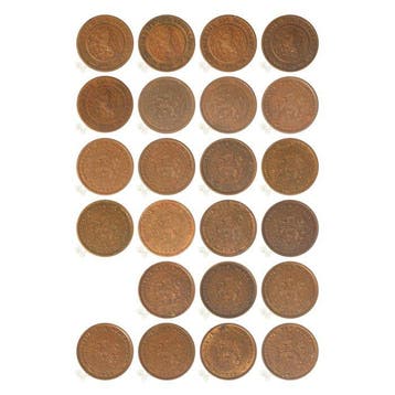 Nederland. Wilhelmina. 1/2 Cent 1891 t/m 1940 compleet (23