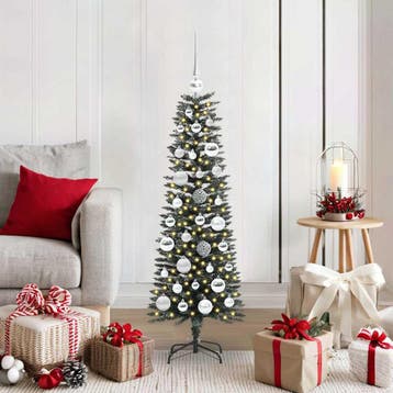 vidaXL Kunstkerstboom met 150 LED Groen 120 cm PVC en, Verzenden, Nieuw
