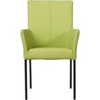 Leren eetkamerstoel Comfort met armleuning - Toledo Lime, Ophalen of Verzenden, Nieuw, Leer, Modern