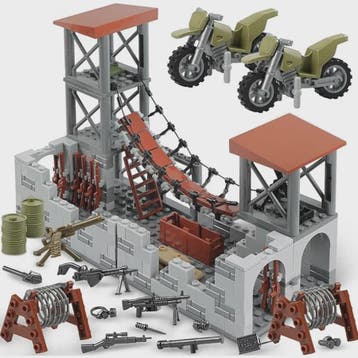 Militaire Basis Bouwset WO2 - Legoset met Wapens en Voertuig, Verzenden, Nieuw