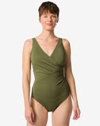 HEMA Damesbadpak Fiona shaping fit structuur groen, Kleding | Dames, Verzenden, Nieuw