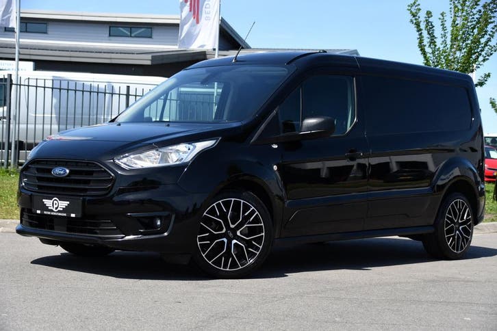 Ford Transit Connect 1.5 EcoBlue L2 Black Edition, Auto's, Bestelauto's, Onderhoudsboekje, Lease, Automaat, Zwart, Ford, Financial lease