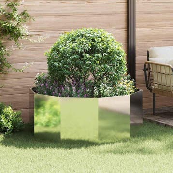 vidaXL Plantenbak Zilver 120 x 120 x 50 cm Gegalvaniseerd, Tuin en Terras, 100 cm of meer, Verzenden, Nieuw, Metaal