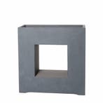 Plantenbak Fiberclay 68x27x68 cm Antraciet, Tuin en Terras, Bloembakken en Plantenbakken, Verzenden, Nieuw, Vierkant